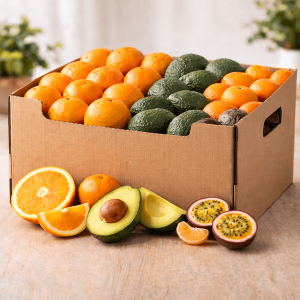 Cajas mixta - 4 Kg Naranjas + 2 Kg Aguacates + 3 Kg Mandarinas + 1 Kg Maracuyás